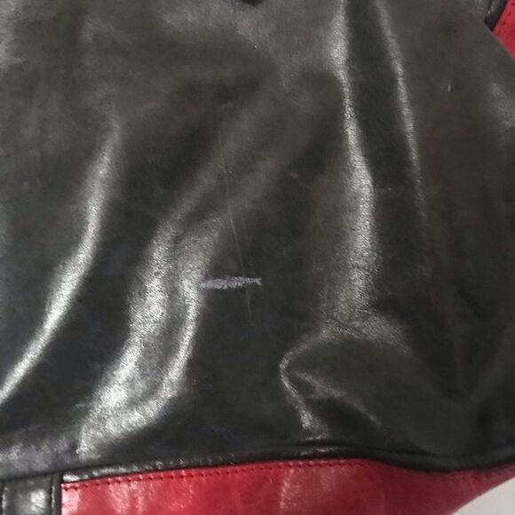 Aqua Madonna leather patchwork shoulder tote bag. Animal print calf skin - Picture 6 of 9